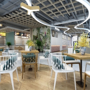 现代食堂3D模型下载